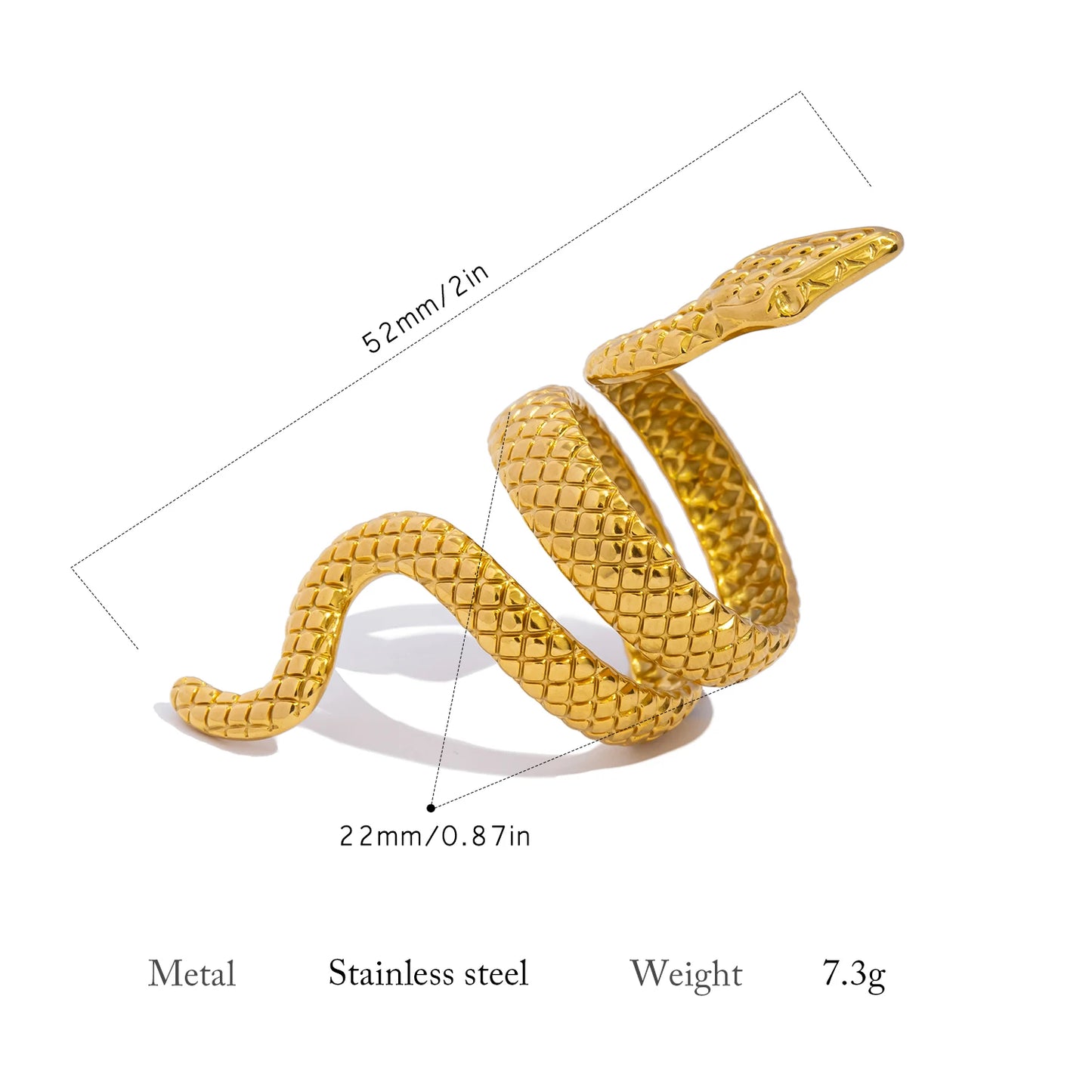 Exaggerated Snake Ring 🐍Stainless steel