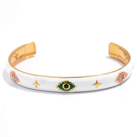 Personalized Oil Drip Adjustable Bracelet ✨Stainless steel, 18K gold-plated with inlaid zircon 💎.