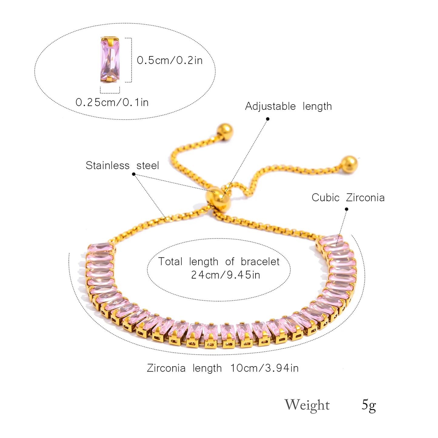 Adjustable CZ Bracelet ✨