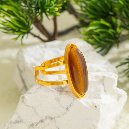 Geometric Oval Ring ✨