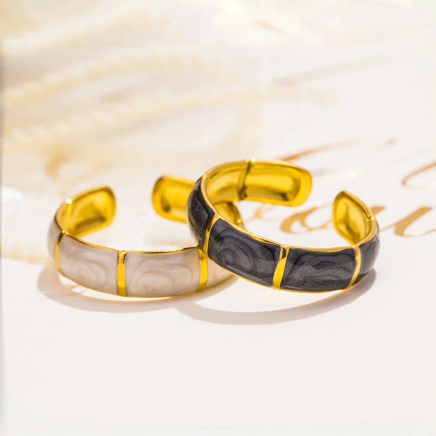 Bamboo Design Stainless Steel Ring 🌿