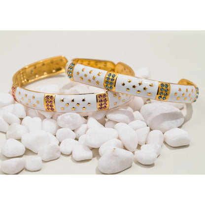 Personalized Oil Drip Adjustable Bracelet ✨Stainless steel, 18K gold-plated with inlaid zircon 💎.