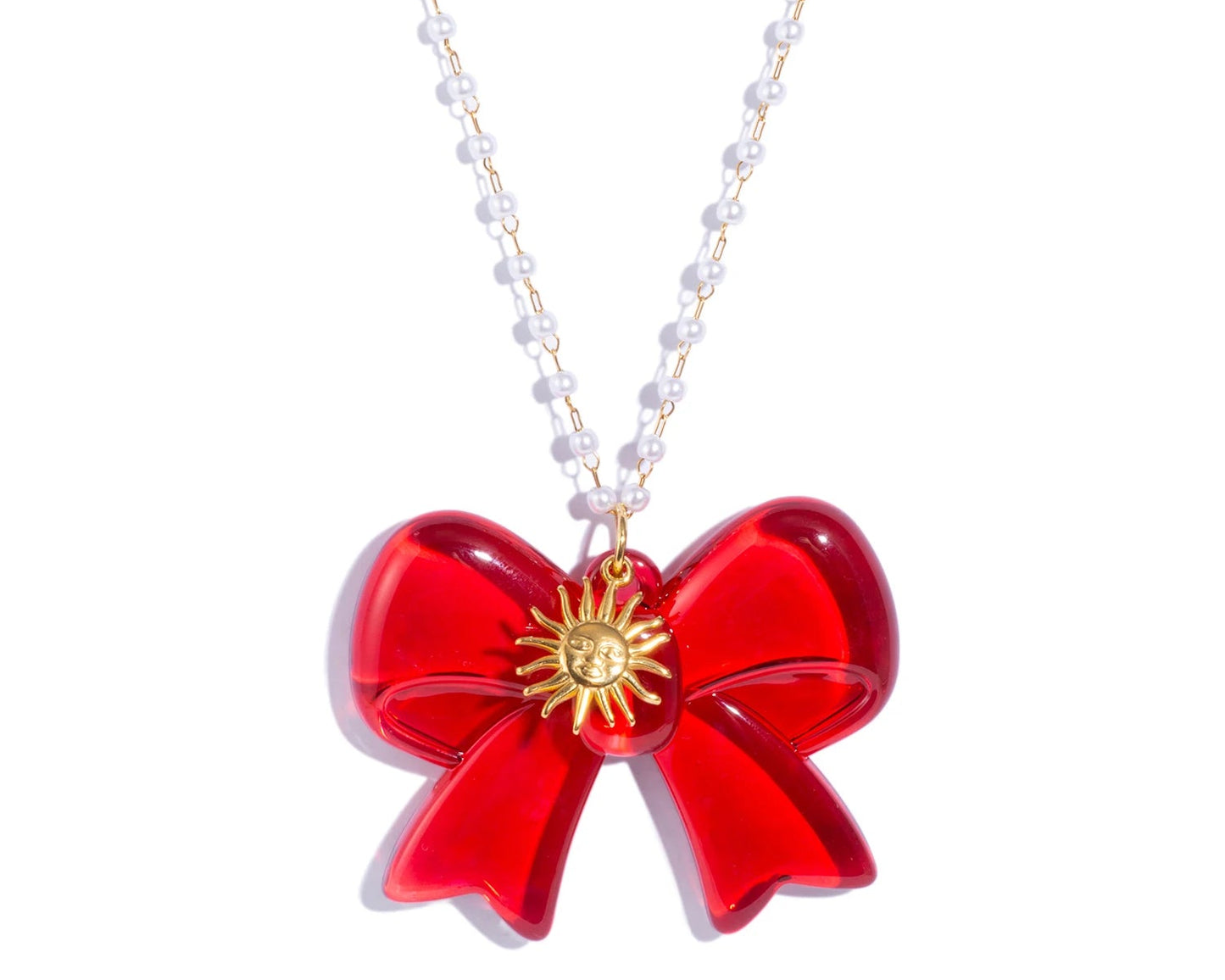Exaggerated Acrylic Bow Necklace 🎀