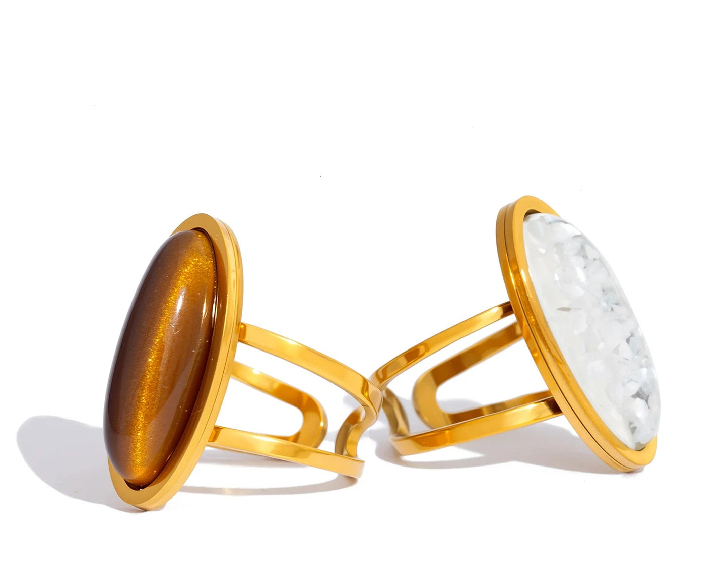 Geometric Oval Ring ✨