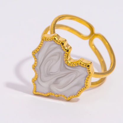 Fashion Enamel Golden Ring 🔴⚫