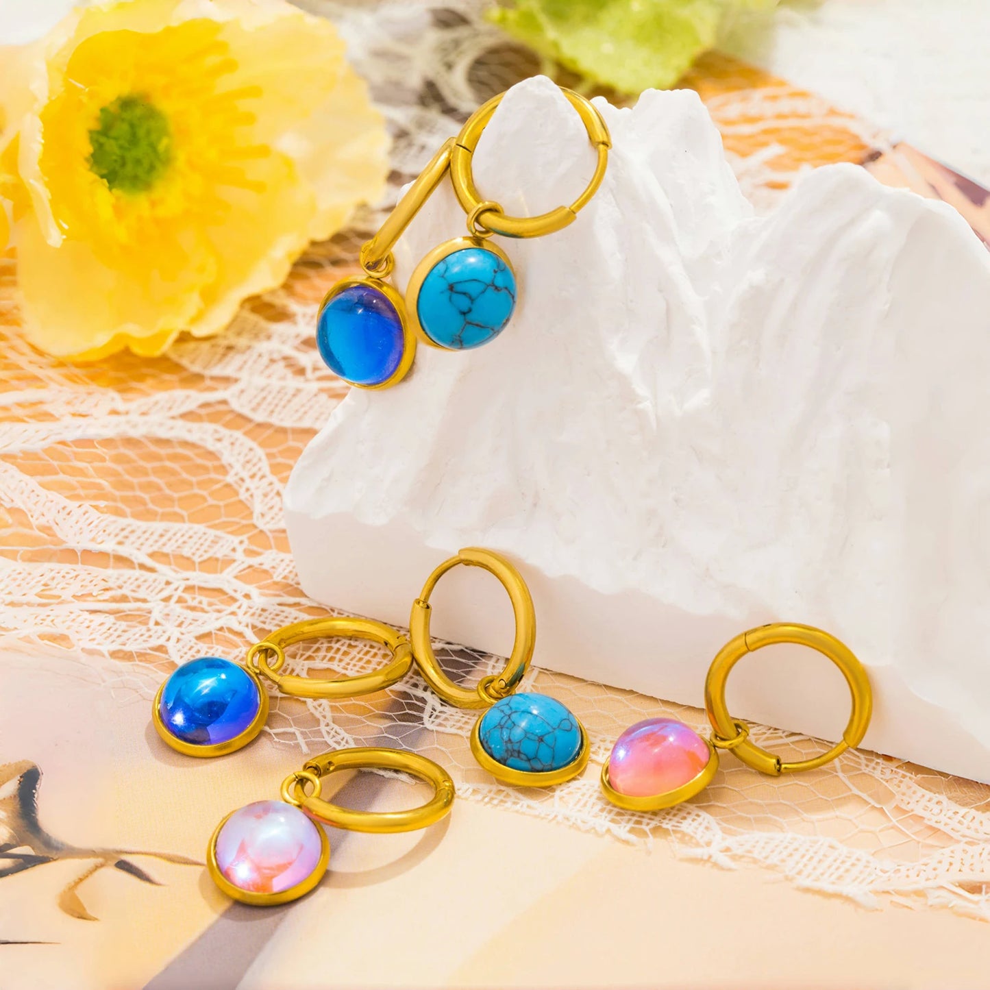 Original Design Charm Drop Earrings ✨18K gold-plated, waterproof stainless steel 💧.