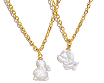 Natural Shell Rabbit Pendant Necklace 🐇
