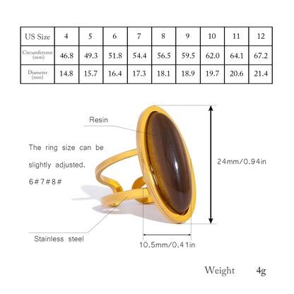 Geometric Oval Ring ✨