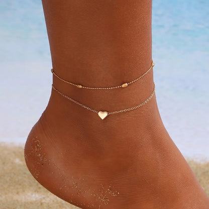 3pc Sparkling Chain Anklet Set ✨