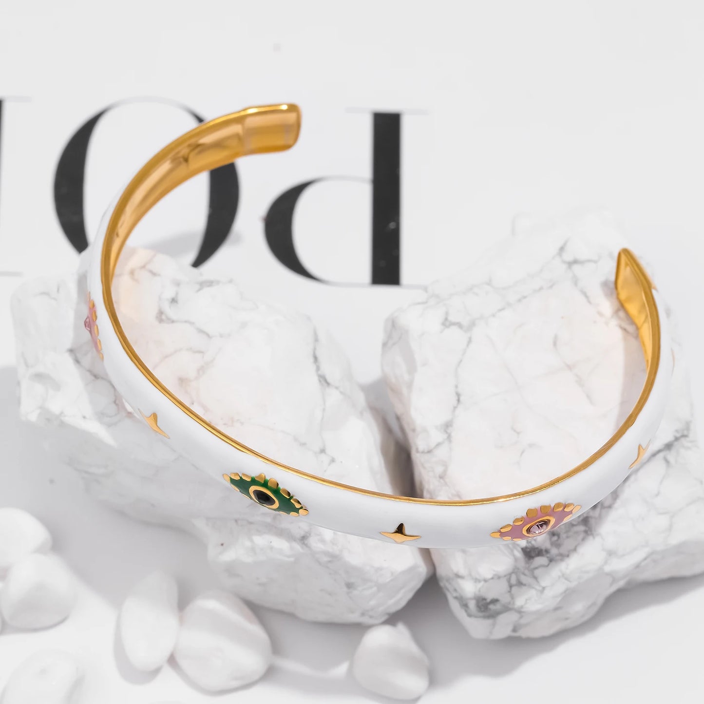 Personalized Oil Drip Adjustable Bracelet ✨Stainless steel, 18K gold-plated with inlaid zircon 💎.