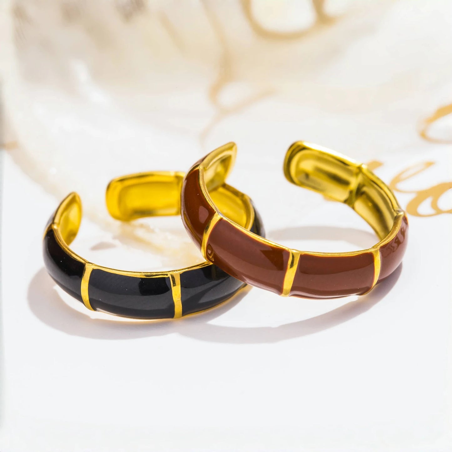 Bamboo Design Stainless Steel Ring 🌿