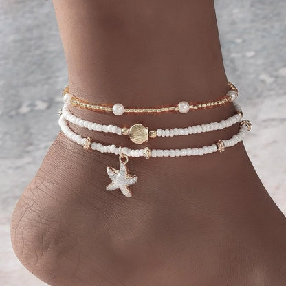 Chic Multi-Design Anklet Set 💎✨