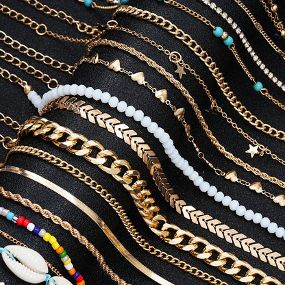 Chic Multi-Design Anklet Set 💎✨