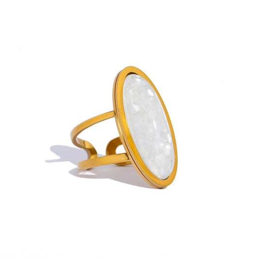 Geometric Oval Ring ✨