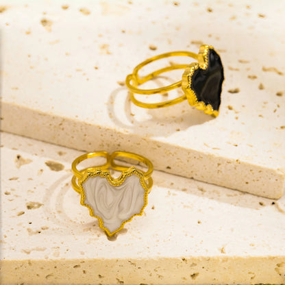 Fashion Enamel Golden Ring 🔴⚫