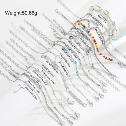 Chic Multi-Design Anklet Set 💎✨