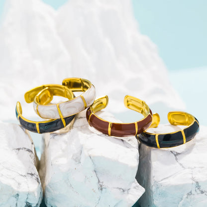 Bamboo Design Stainless Steel Ring 🌿