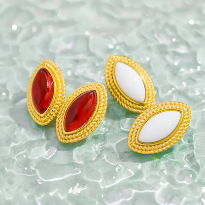 Rhombus Natural Stone Earrings ✨