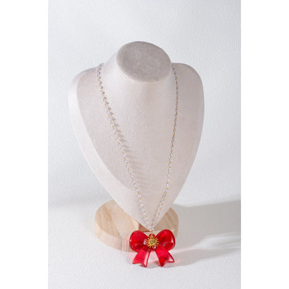 Exaggerated Acrylic Bow Necklace 🎀