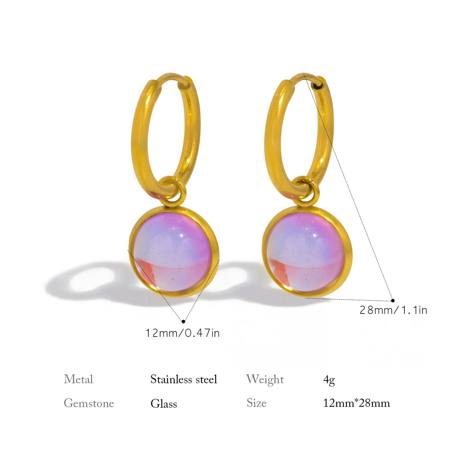 Original Design Charm Drop Earrings ✨18K gold-plated, waterproof stainless steel 💧.