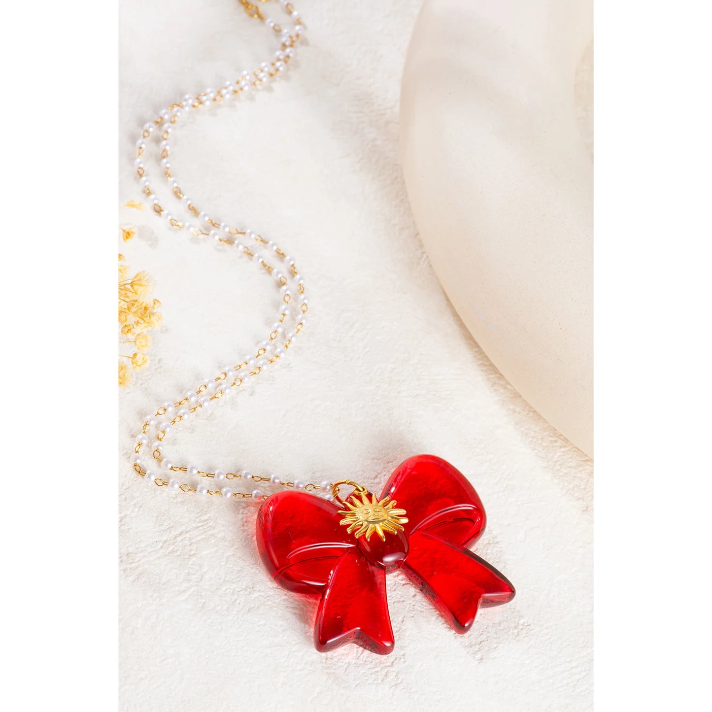 Exaggerated Acrylic Bow Necklace 🎀