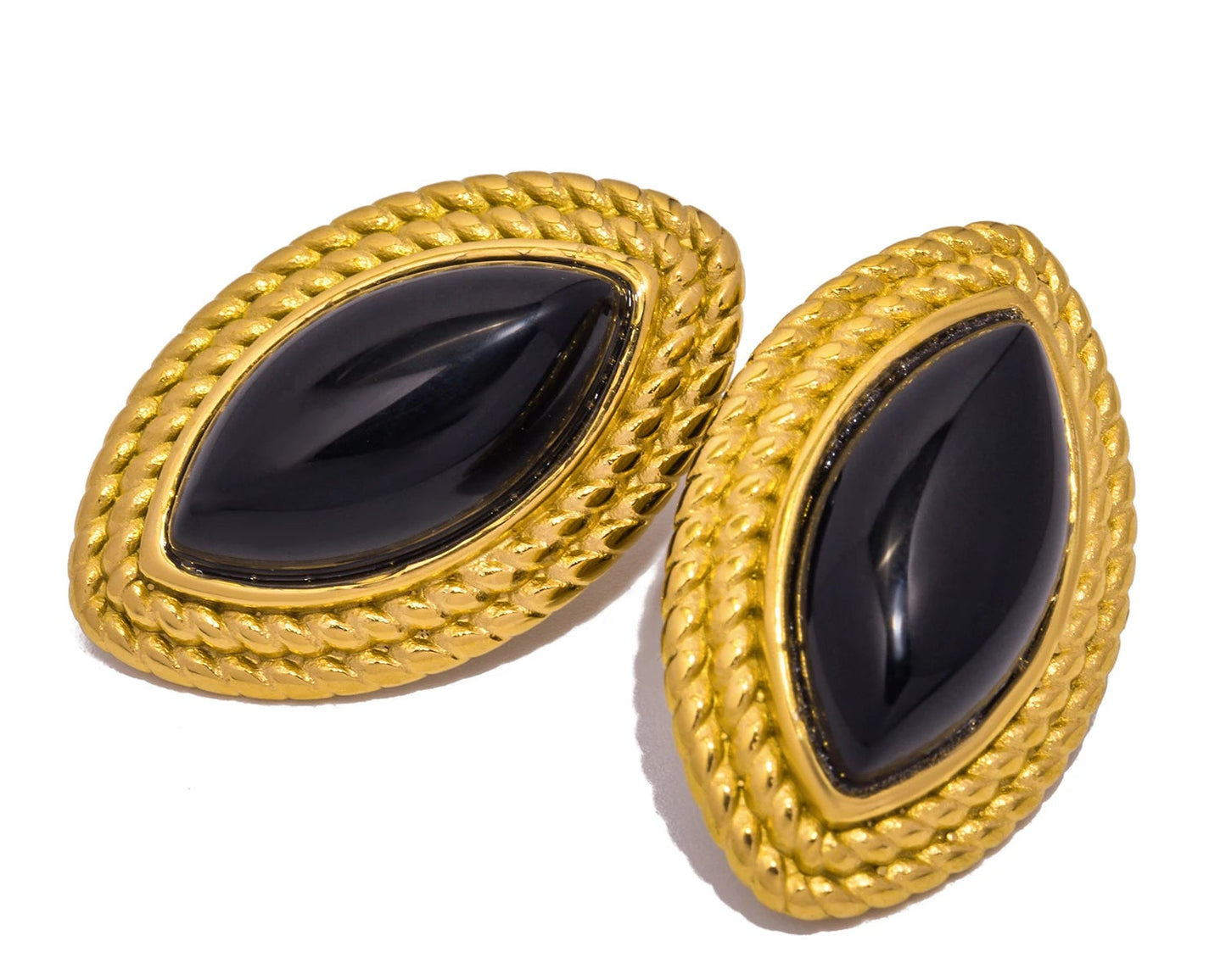 Rhombus Natural Stone Earrings ✨