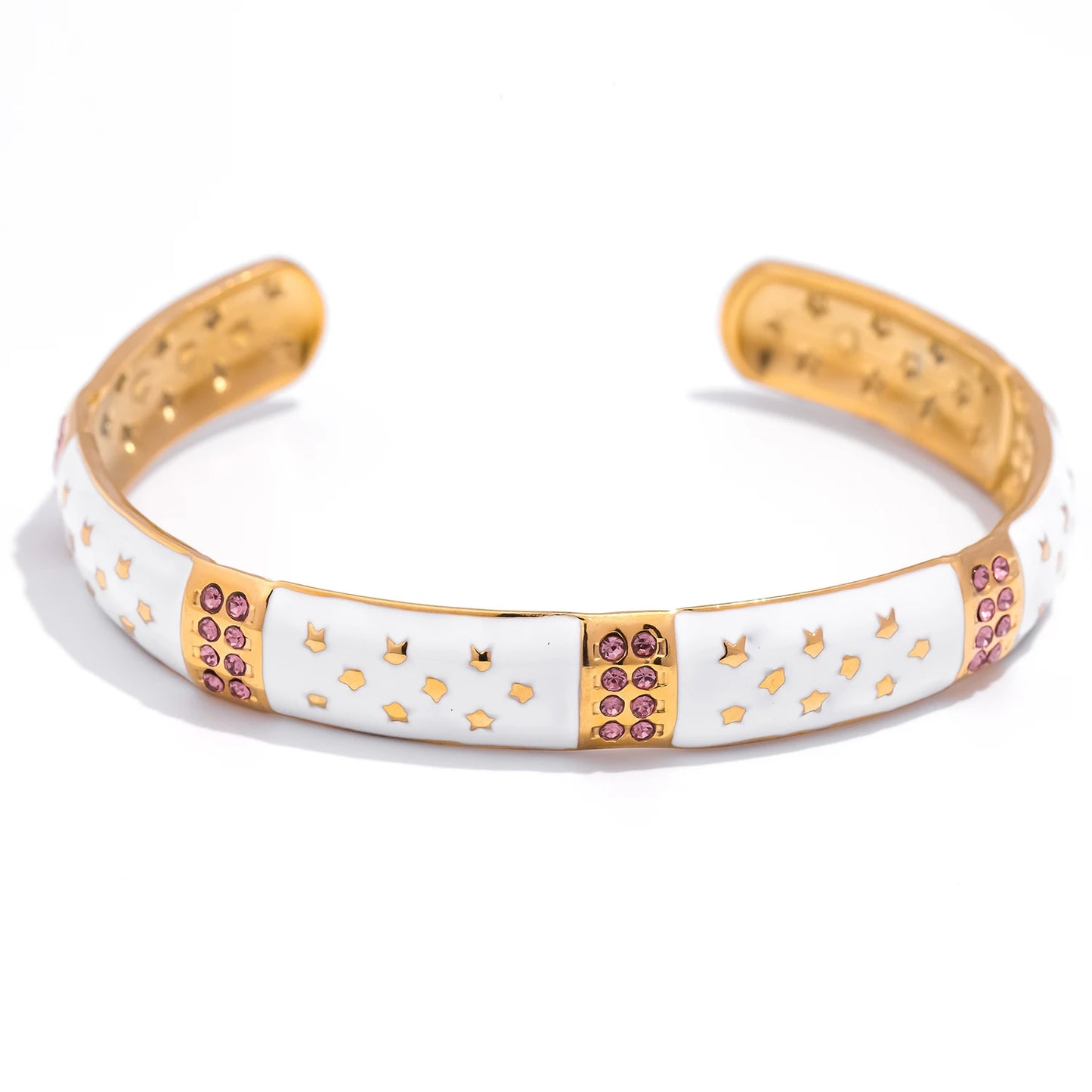 Personalized Oil Drip Adjustable Bracelet ✨Stainless steel, 18K gold-plated with inlaid zircon 💎.