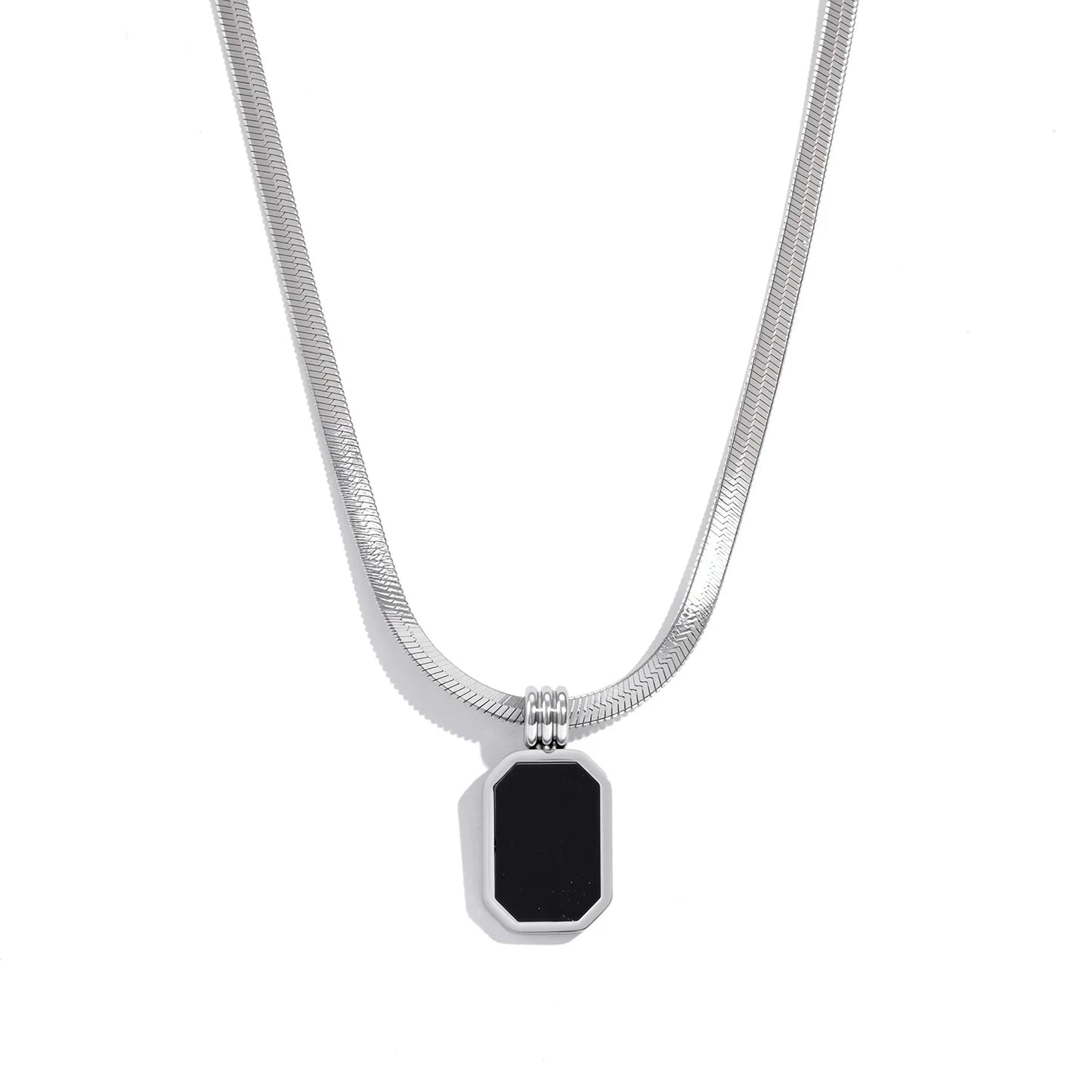 Black Acrylic Square Necklace 🖤