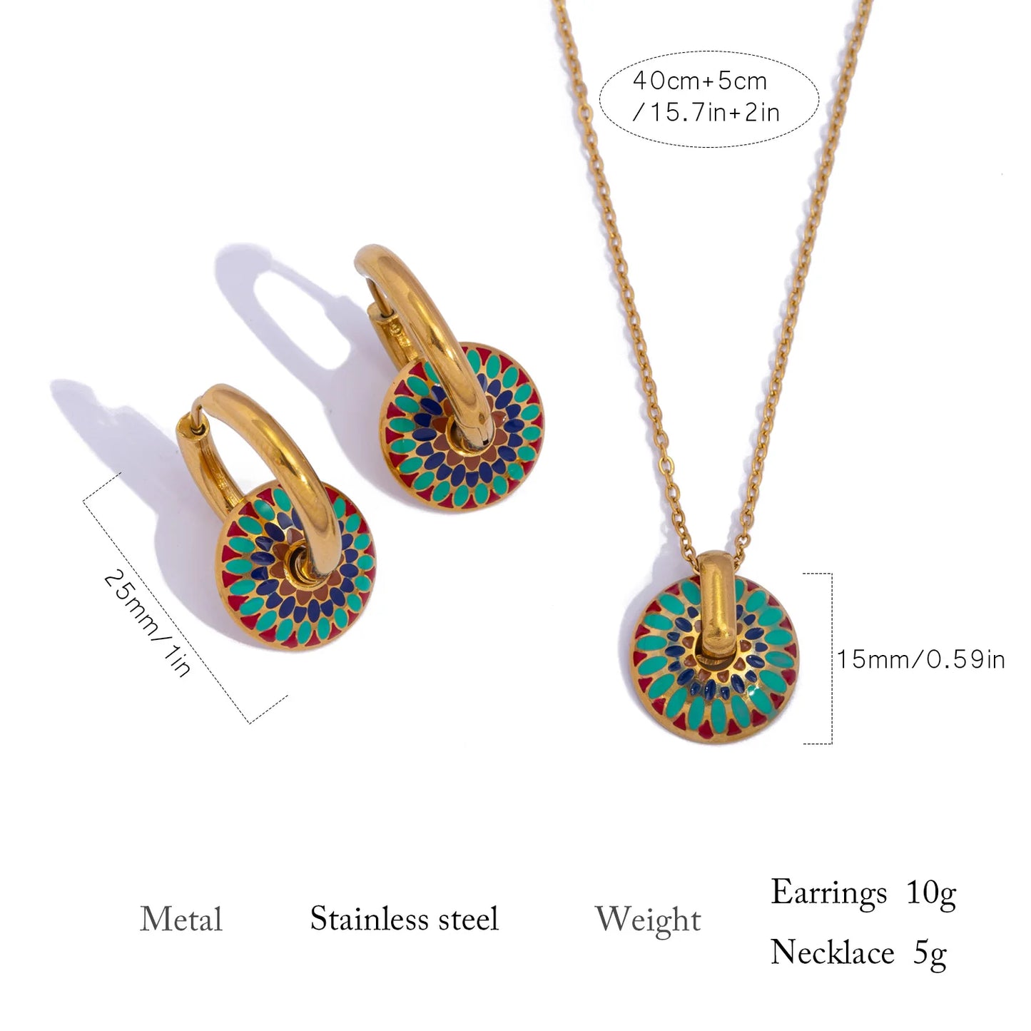 18K Gold Plated Daisy Jewelry Set 🌸