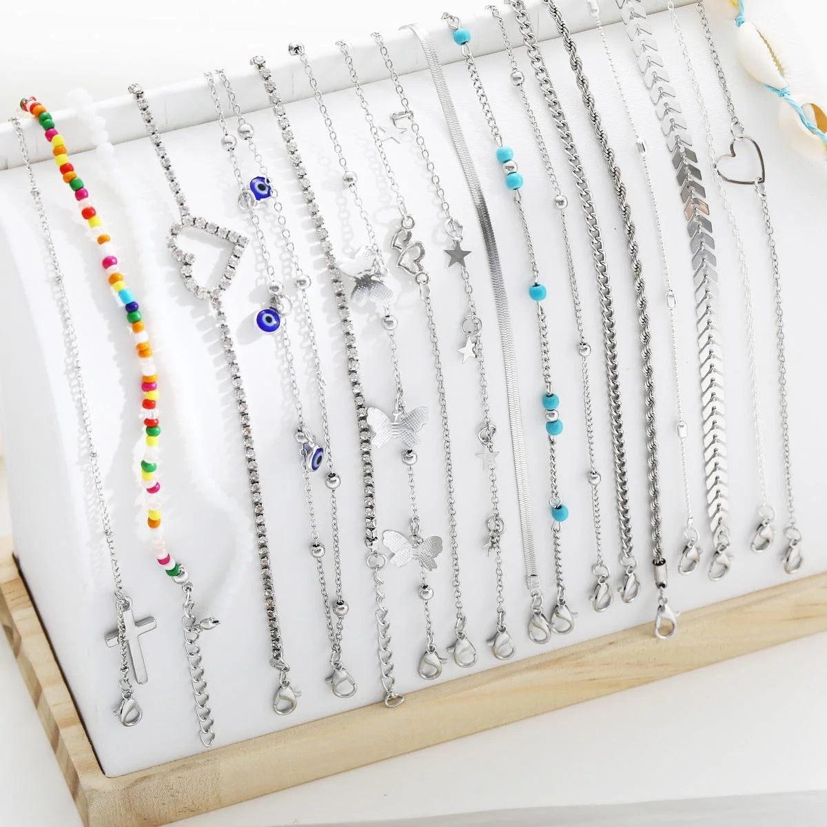 Chic Multi-Design Anklet Set 💎✨